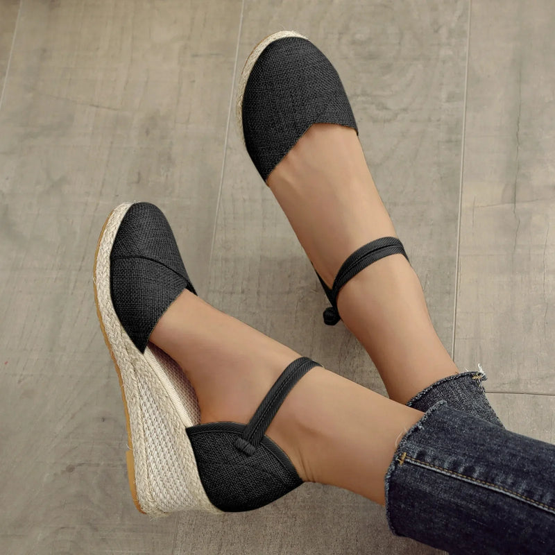 Eliza Espadrilles Plateau | Stijlvolle comfortabele sleehakken dames