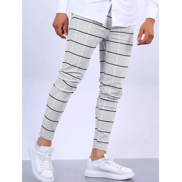 Gents Plaid Chino | Stijlvolle trendy stretch slim-fit heren broeken