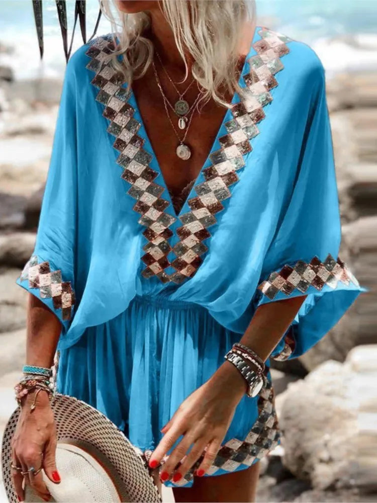 Yasmine Boho Zomerset | Stijlvolle trendy top en strandshort in boho-stijl voor dames