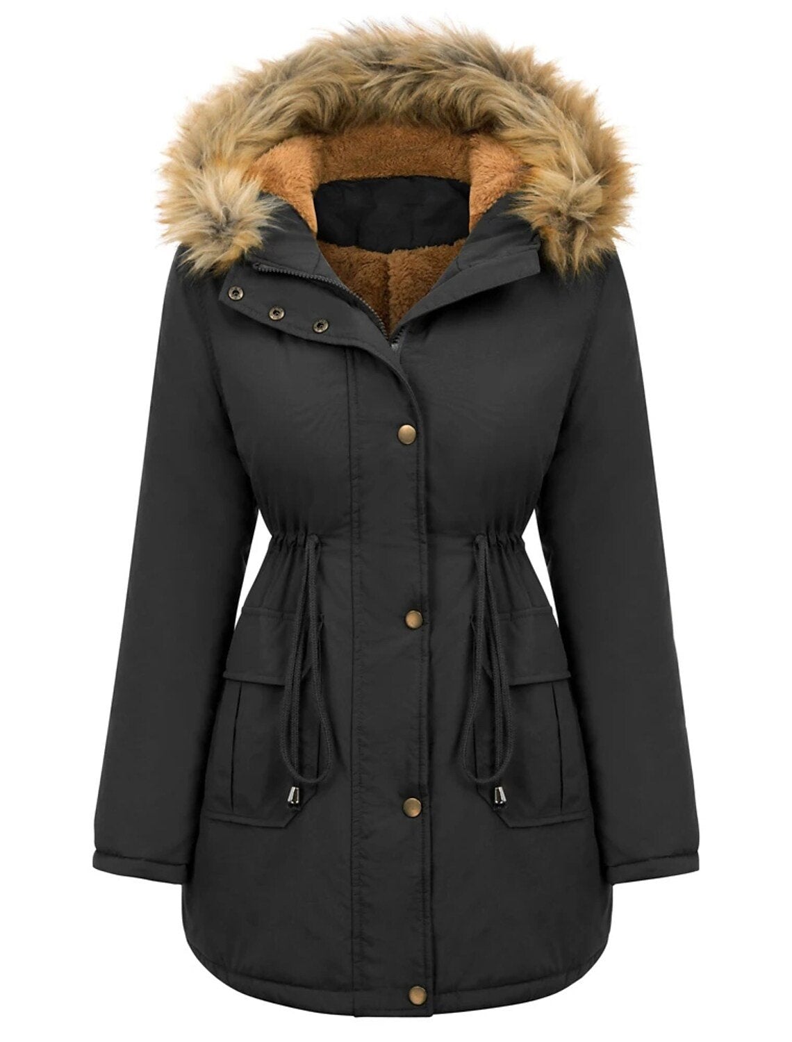 Stella Marie Parka | Waterdichte lange winterparka met bontkraag voor dames