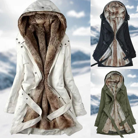 Stella Marie Parka | Stijlvolle lange winterparka met polar fleece voering voor dames