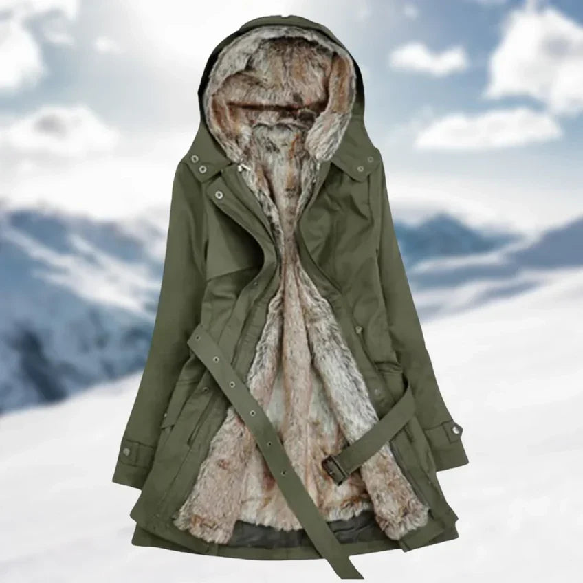 Stella Marie Parka | Stijlvolle lange winterparka met polar fleece voering voor dames