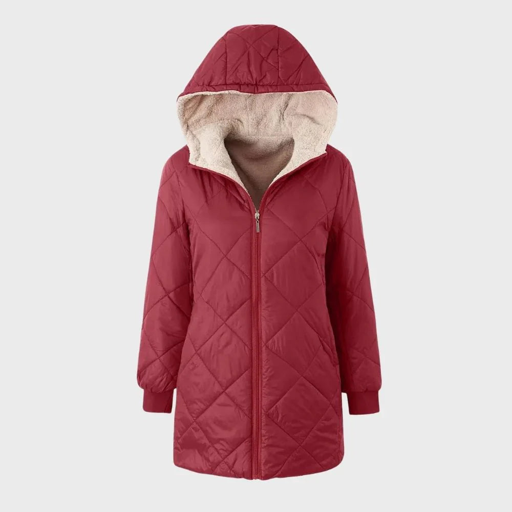 Vogae Parka | Trendy lange winterparka met polar fleece voering voor dames