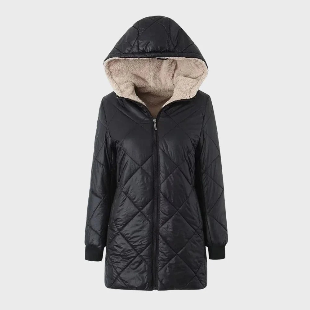 Vogae Parka | Trendy lange winterparka met polar fleece voering voor dames