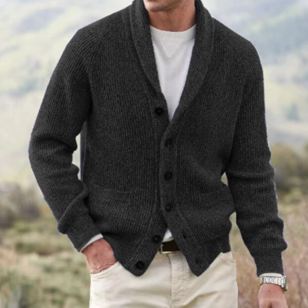 Jacob Cardigan | Wollen vintage vest met V-hals voor heren