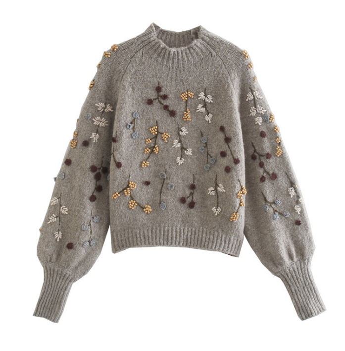 Chloe herfst Sweater | Comfortabele zachte trui voor dames met herfst print