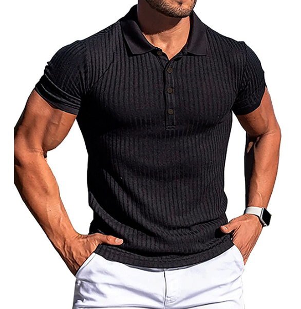 HUGO Polo | Stijlvolle Stretch Slim-fit Fitness polo met korte mouwen en kraag voor mannen