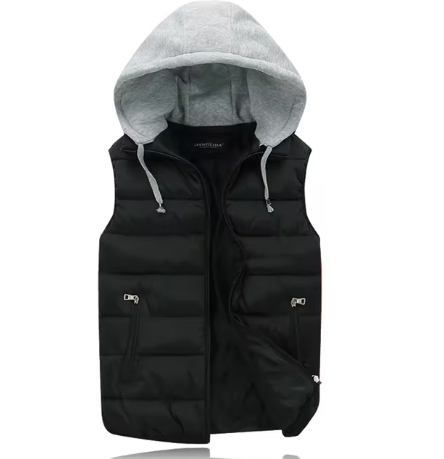 Ralph Bodywarmer | Casual licht gevoerde gilet/jas met afneembare capuchon voor mannen