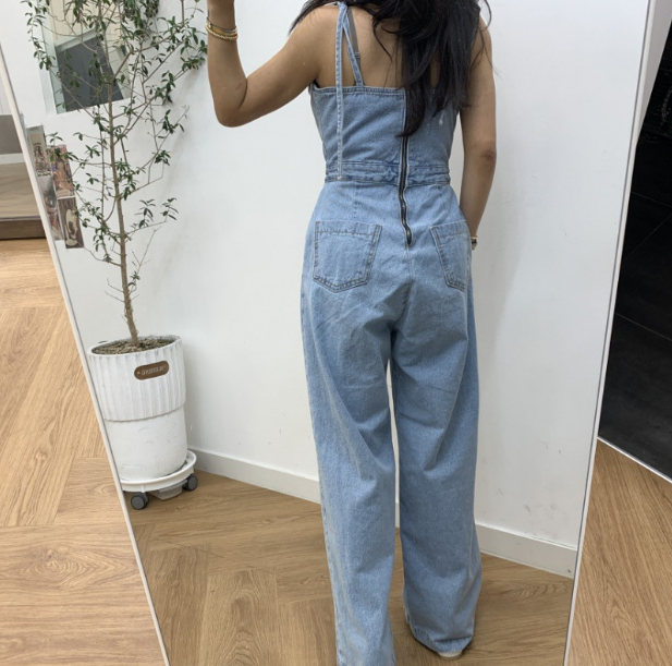 Kylie Denim Overall | Trendt denim-look jumpsuit voor vrouwen