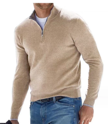 Luca Belloni Half Zip Sweater | Casual trui voor heren met halve rits en kraag