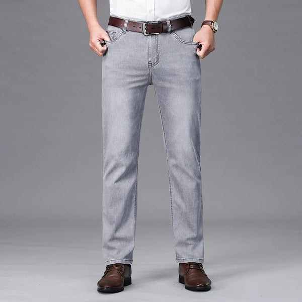 Jacob Heren Jeans | Premium stijlvolle grijze/blauwe heren jeans met stretch
