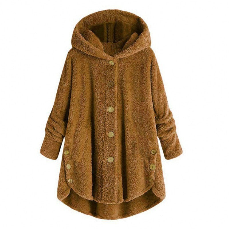 Teddy Vest | Warme comfortabele half-lang fleece vest met capuchon