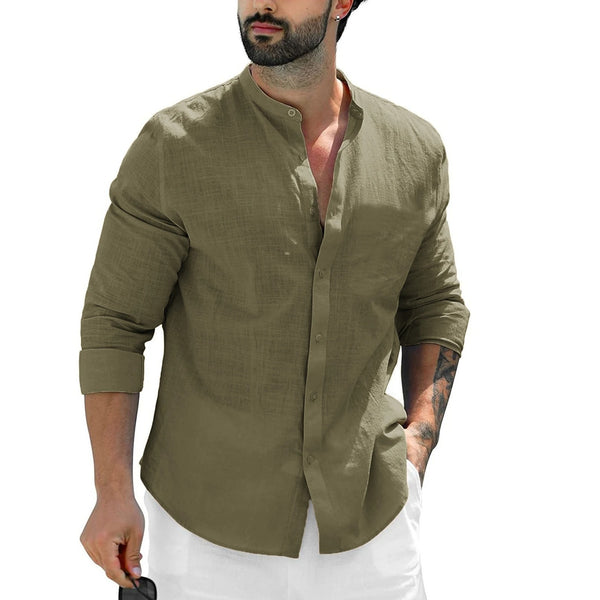 Massimo Linnen Hemd | Stijlvolle casual linnen hemd met lange mouwen voor mannen