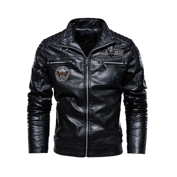 GORE-T Biker Jacket | Vintage faux leren jas voor heren met ritssluiting
