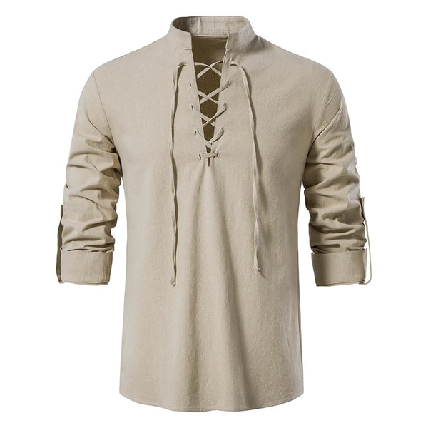 Diego Shirt | Boho beachwear overhemd met lange mouwen voor mannen