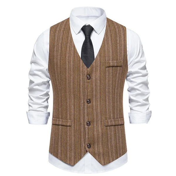 HUGO Gilet | Klassiek stijlvol vintage Plaid mouwloos Tweed vest voor mannen
