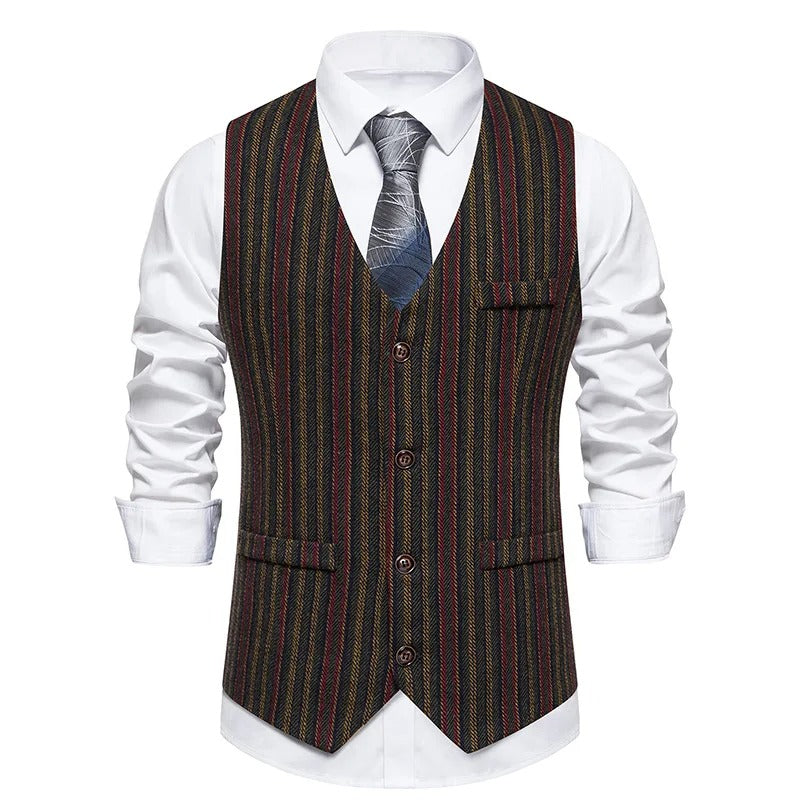 HUGO Gilet | Klassiek stijlvol vintage Plaid mouwloos Tweed vest voor mannen