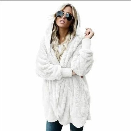 Berska Fleece-Cardigan | Superzachte casual fleece vest met capuchon voor dames