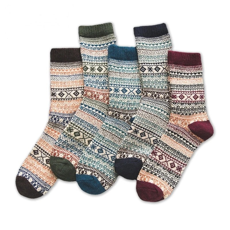 Nordic 5-Pack Socks | Super warme scandivisch schapenwol sokken voor mannen en vrouwen