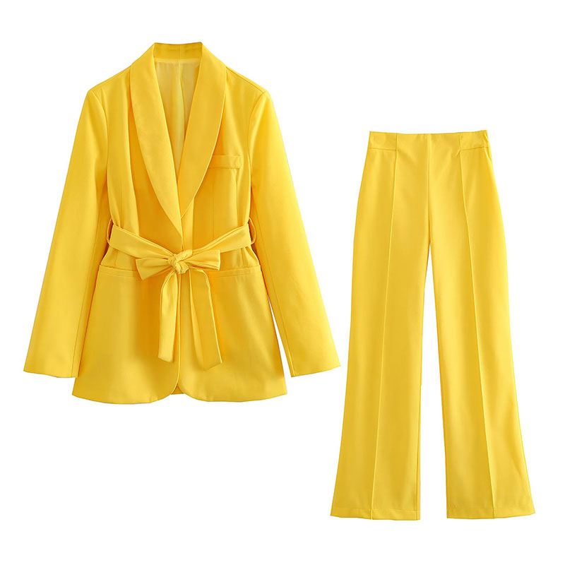 Zaria 2-delige damespak | Elegante blazer met riem en bijpassende pantalon
