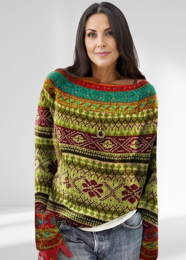Sanne Winter Sweater | Trendy dames trui met winter print