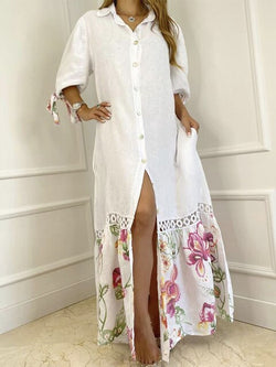 MaxMila jurk | Elegante bloemenprint maxi jurk voor vrouwen