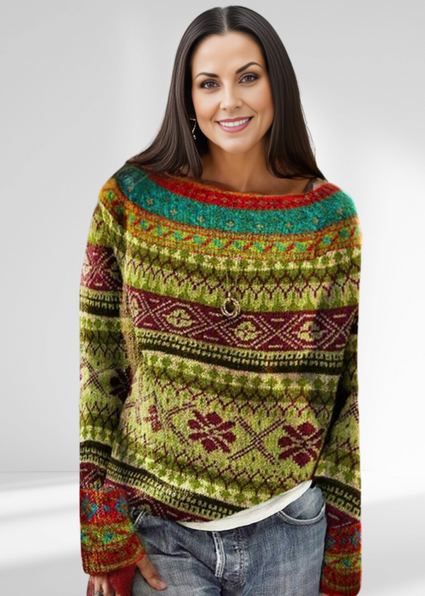 Sanne Winter Sweater | Trendy dames trui met winter print