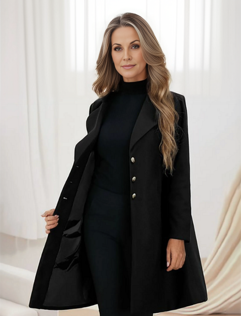 Denise Mantel | Comfortabele Elegante Wollen Jas voor Dames