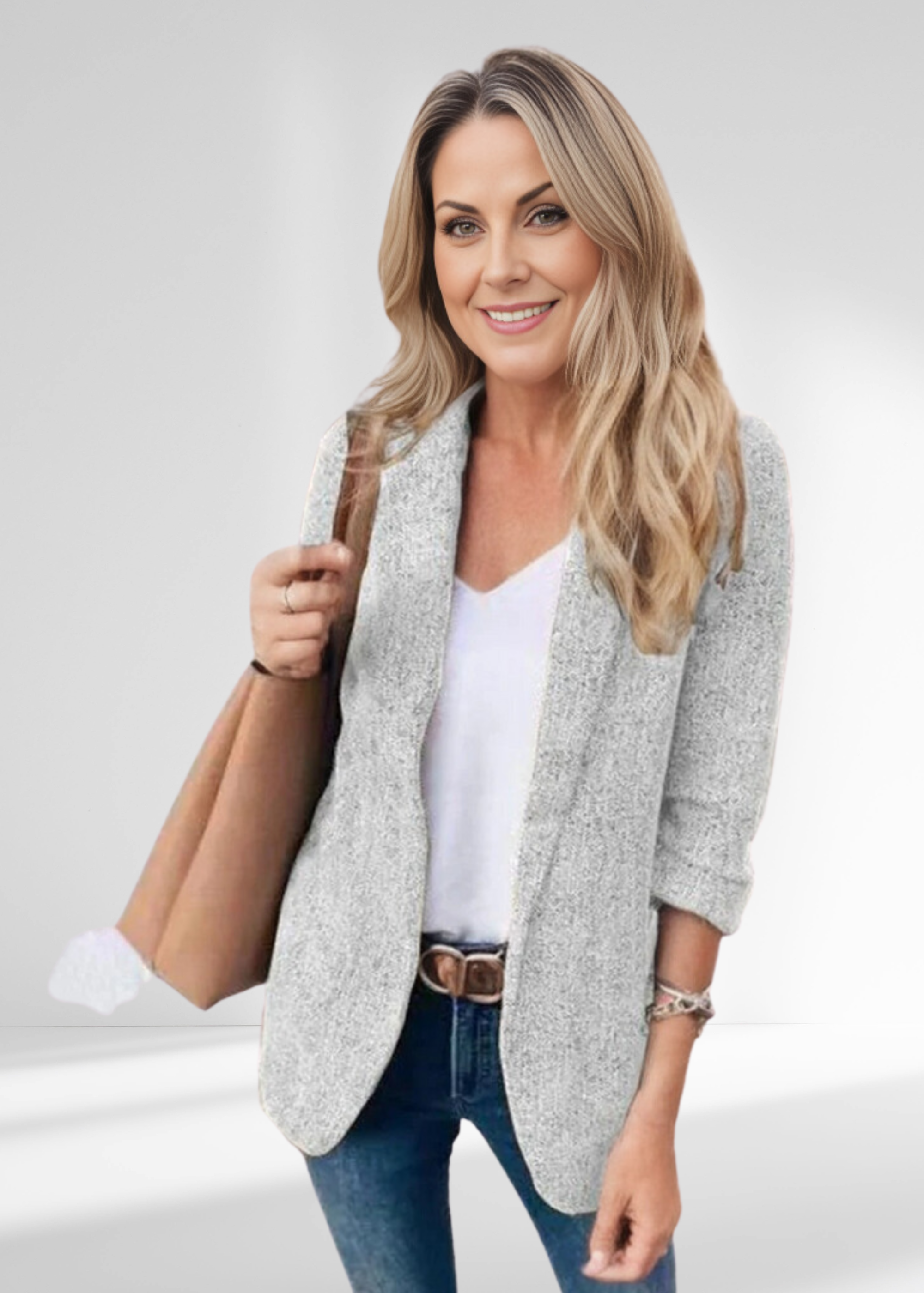 Silvia Blazer | Trendy grijs vest voor dames