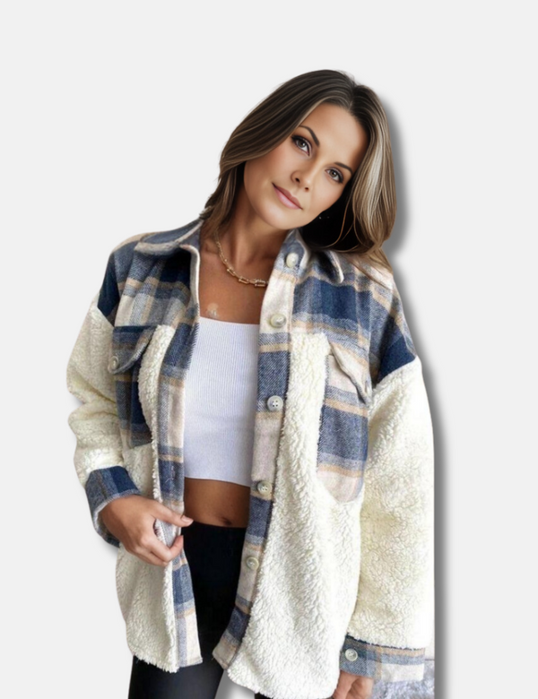 Nikkie Fleecejas | Hippe jas met patchwork-ontwerp