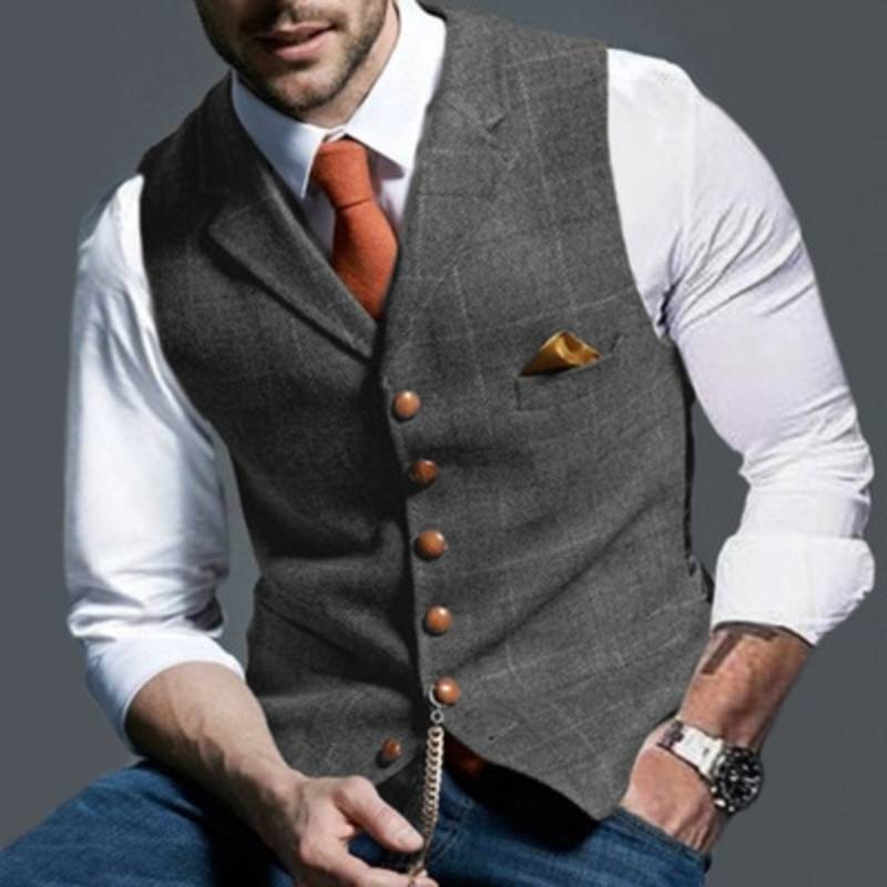 Alexander Gilet | Elegant licht geruit gilet