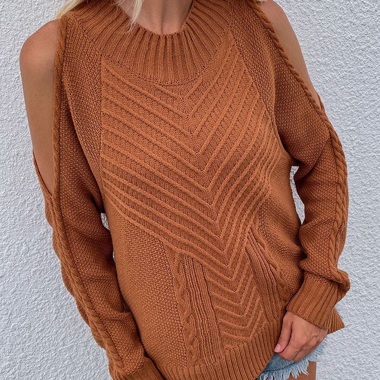 Emily Sweater | Casual schouderloze Sweater met O-hals