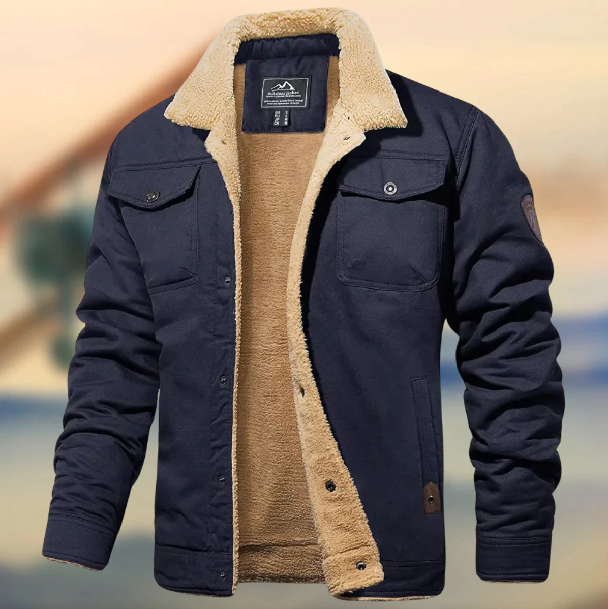 Patagona fleece jack | Stijlvolle heren jas met fleece voering