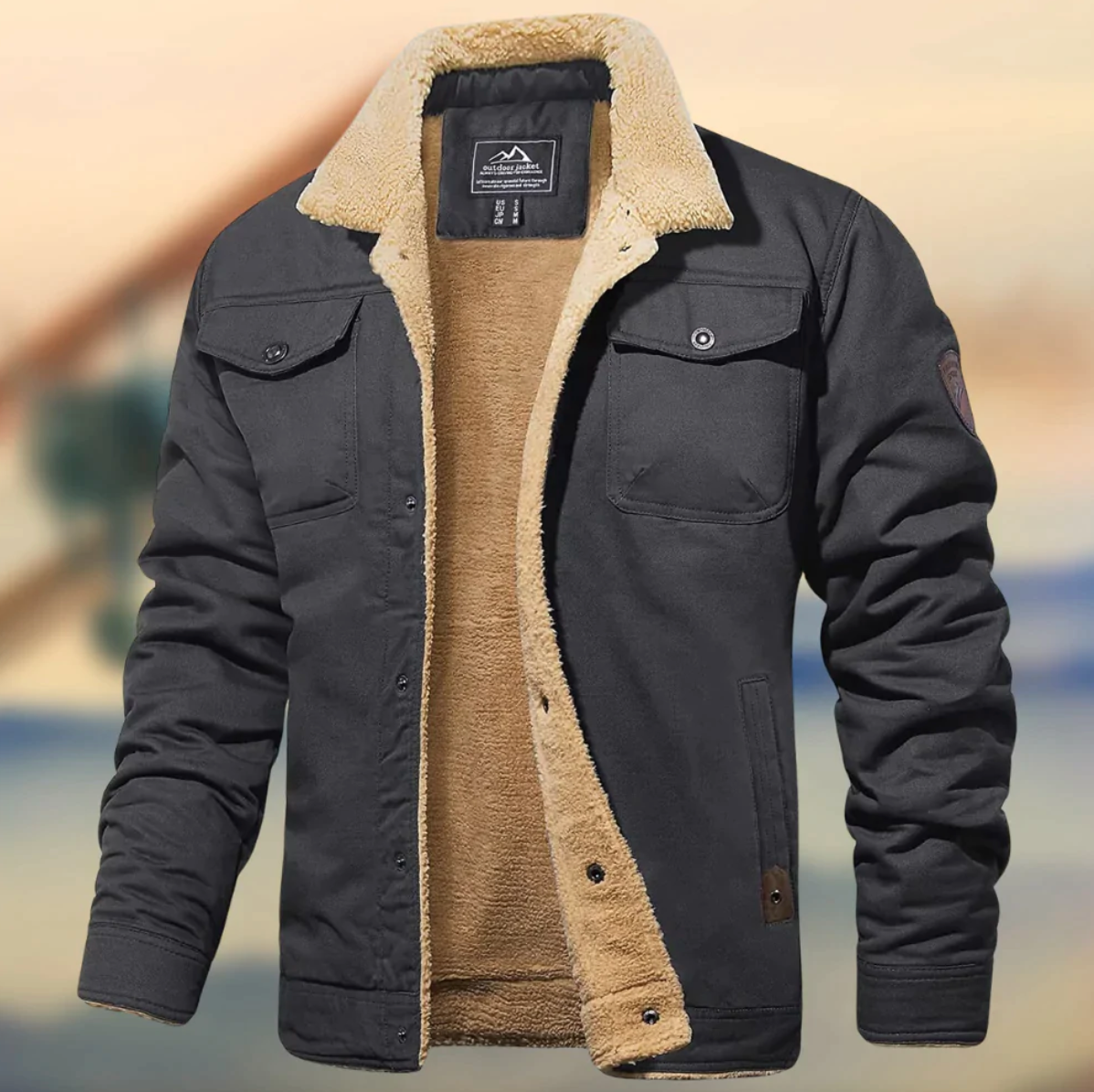 Patagona fleece jack Stijlvolle heren jas met fleece voering