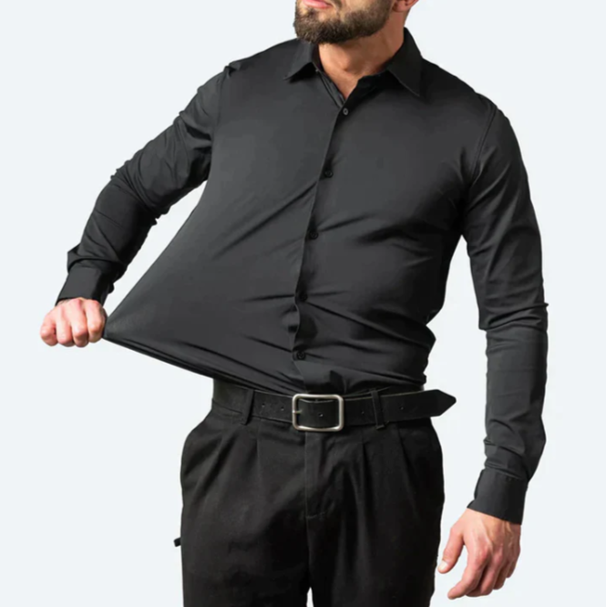 Ganti Stretch Shirt | Casual heren overhemd met premium stretch voor de beste pasvorm