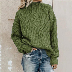 Jacque Sweater | Comfortabele kabetrui met rolkraag
