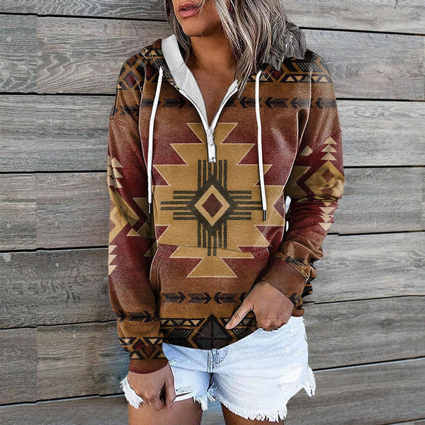 Aztec Trui | Dames hoodie met print