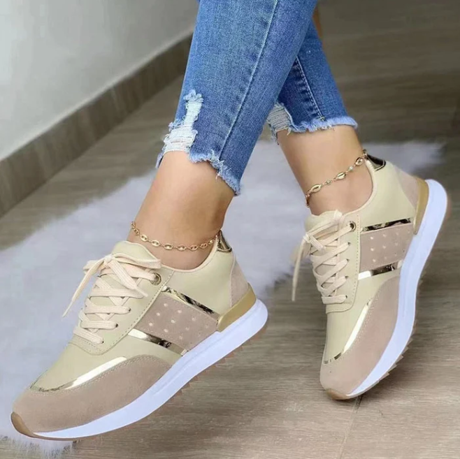 Zalana ECO Sneakers | Trendy beige loopschoenen dames