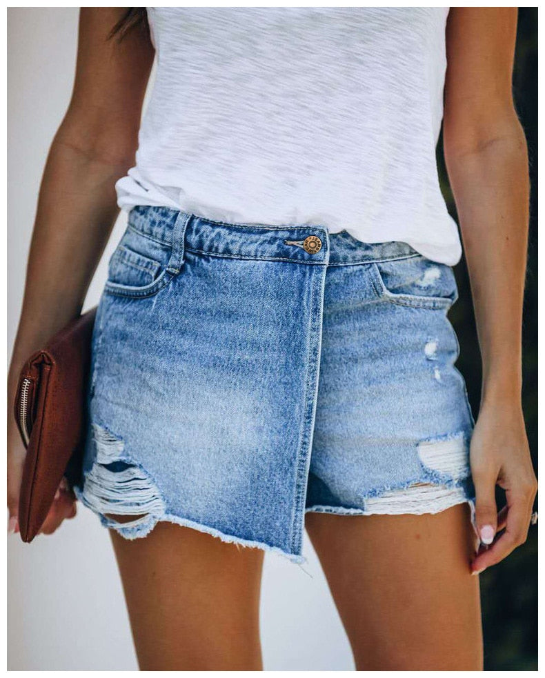 Luna Denim Short | kort jeans broekje voor dames