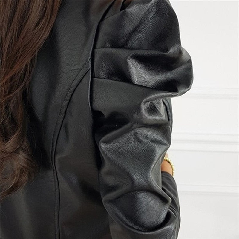 Zahra Jacket | Elegant kort leren-look jas voor vrouwen