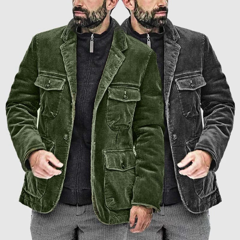 Ganti Corduroy Jacket | Stijlvolle gewatteerde tussenjas met kraag voor heren