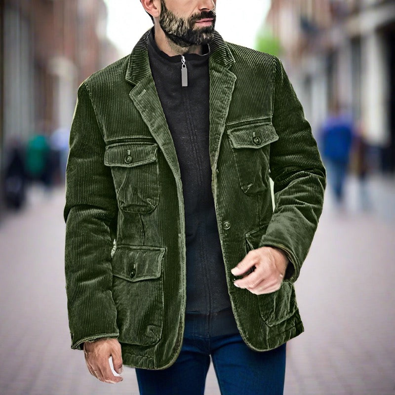 Ganti Corduroy Jacket | Stijlvolle gewatteerde tussenjas met kraag voor heren