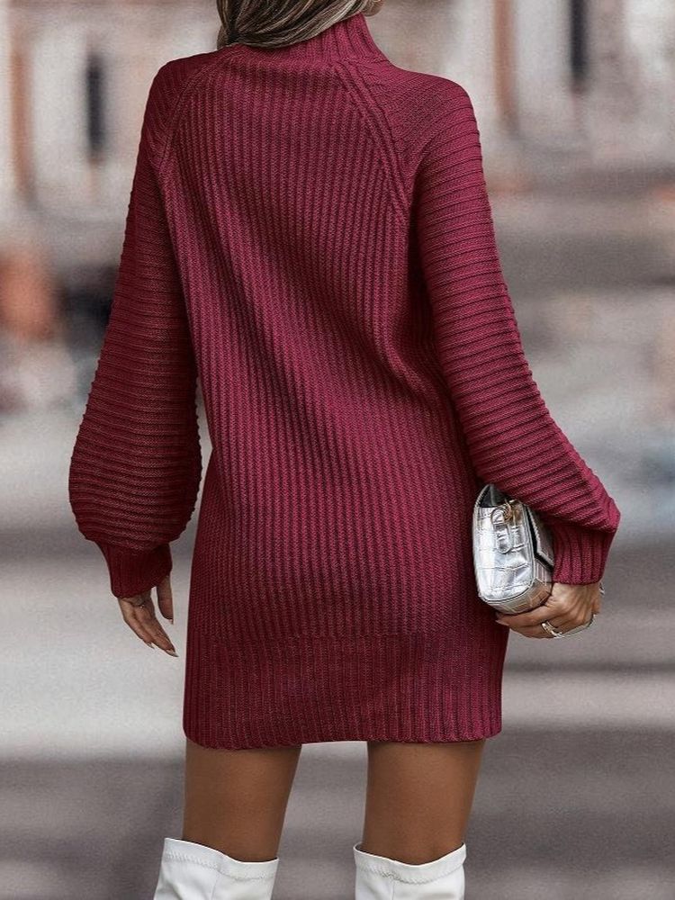 Lotte Trui-jurk | Elegante zachte coltrui jurk met wijde mouwen