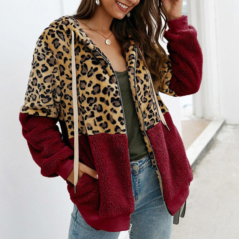 Vera Luipaard jas | Trendy zachte fleece jas met luipaard print