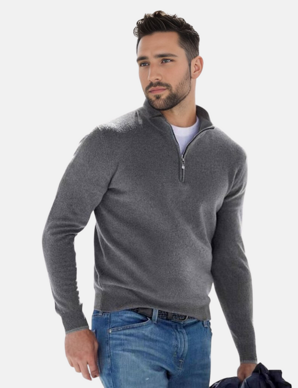 Ganti Sweater | Premium V-hals Trui met rits voor mannen