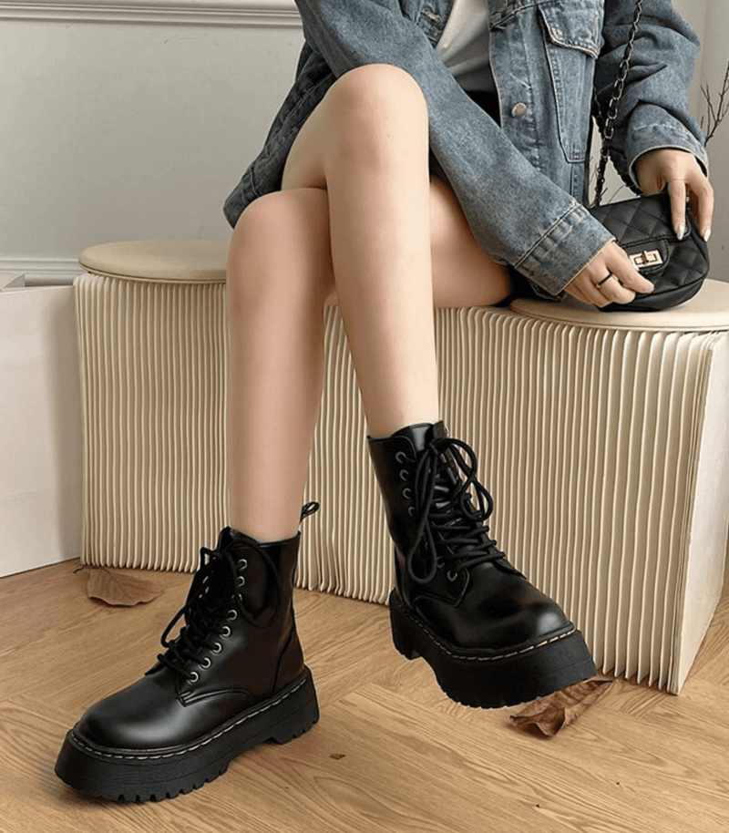 Mara Boots | Trendy zwarte leren dameslaarzen