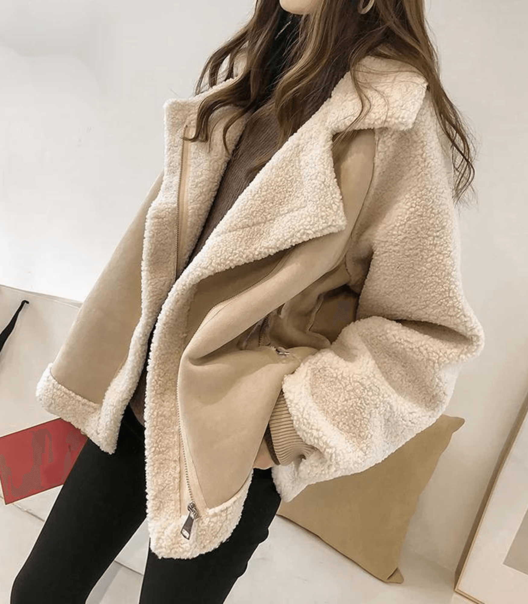 Lammy jacket | Jas met winter lamsvacht voor vrouwen