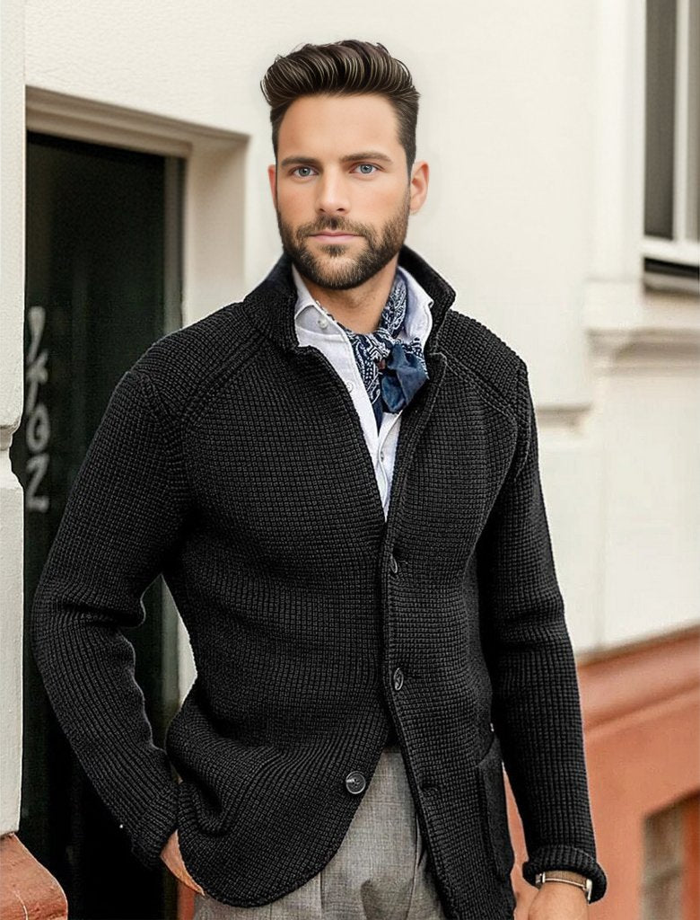 Luca Belloni Cardigan | Klassieke luxueuze gebreid vest voor mannen