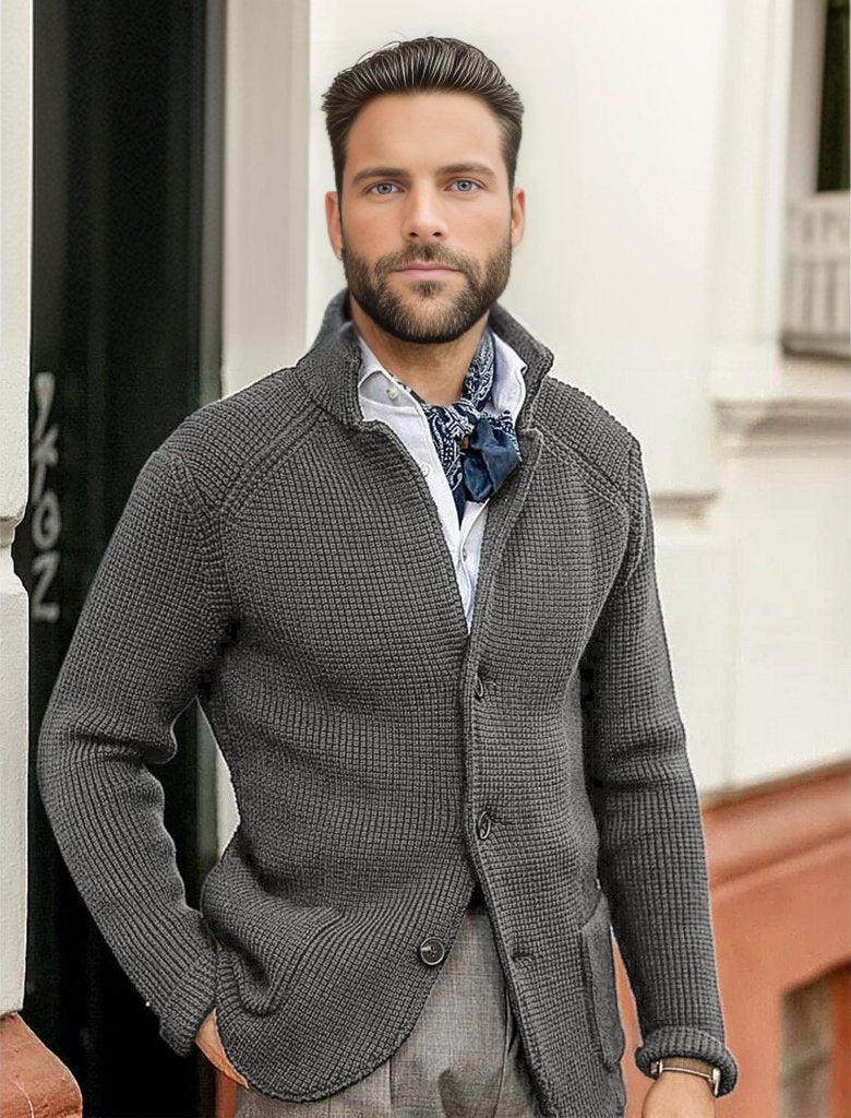 Luca Belloni Cardigan | Klassieke luxueuze gebreid vest voor mannen