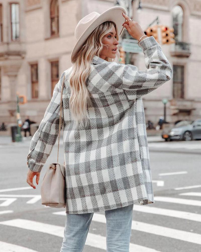 Loavie Geruite jas | Comfortabele oversized geruite over shirt voor vrouwen